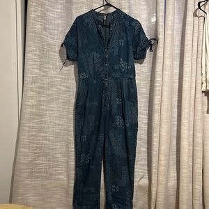 Free People Denim Jumpsuit